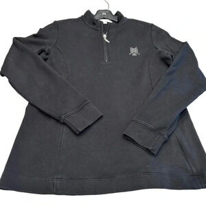 Fairway & Greene Women’s 1/4 Zip Golf Pullover, Black Size Small
